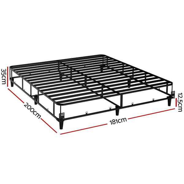 King Bed Frames Artiss Bed Frame King Size Metal Grey Mason