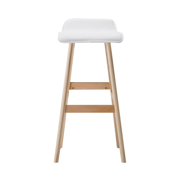 Benches Bar Stools Artiss 2X Bar Stools Wooden White