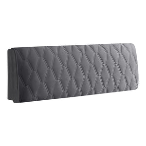 Headboards & Footboards Dark Gray Zigzag Pattern Quilted Velvet Bed Headboard Cover 170X70 Centimetre