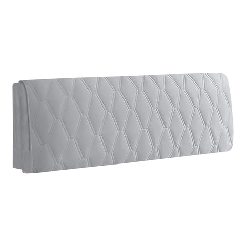 Headboards & Footboards Light Gray Zigzag Pattern Quilted Velvet Bed Headboard Cover 180X70cm