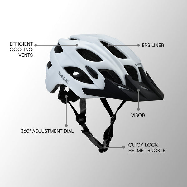 Helmet Accessories Valk Adjustable Mountain Bike Helmet 58 61Cm Large