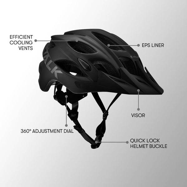 Helmet Accessories Valk Adjustable Mountain Bike Helmet 54 56Cm Small