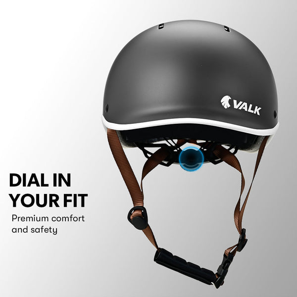 Helmet Accessories Valk Retro Bike Helmet 56 61Cm S M L Universal Dial Fit System Jet Black