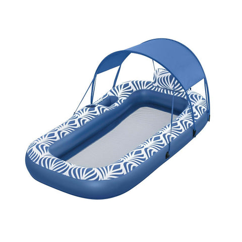 Floats & Rafts Bestway Inflatable Floating Lounger With Sunshade Canopy 1.98Mx1.12M Blue