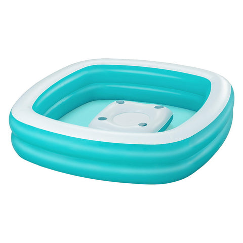 Inflatable & Kid Pools Bestway Kids Inflatable Family Pool With Center Console Cup Holder 218X218x48cm