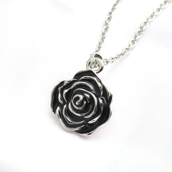 Necklaces & Pendants Black Rose Heart Cremation Urn Necklace For Ashes Memorial Pendant Jewelry