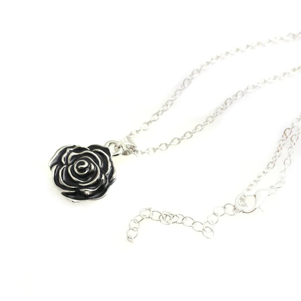 Necklaces & Pendants Black Rose Heart Cremation Urn Necklace For Ashes Memorial Pendant Jewelry