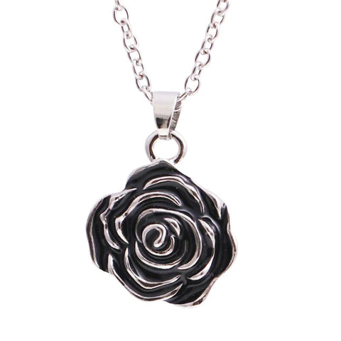 Necklaces & Pendants Black Rose Heart Cremation Urn Necklace For Ashes Memorial Pendant Jewelry