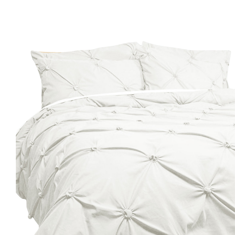 Quilt Covers Bloomington Puffy Quilt Cover Set White Double