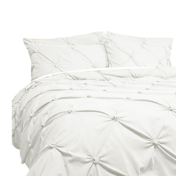 Quilt Covers Bloomington Puffy Quilt Cover Set White Double