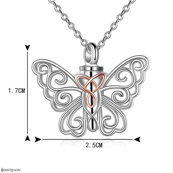 Necklaces & Pendants Butterfly Urn Necklace For Ashes Pendant Pets Cremation Keepsake Jewelry