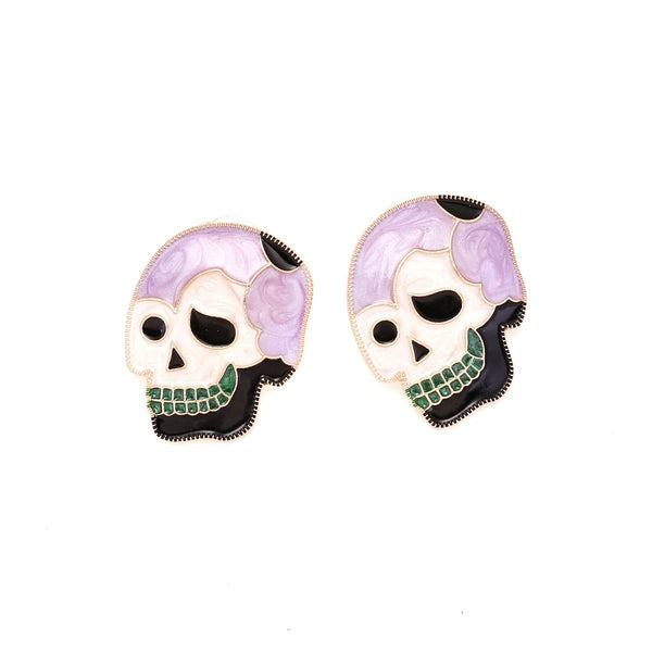 Earrings Alloy Drip Oil Skeleton Stud Fun And Cute Halloween