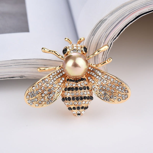 Brooches Animal Bee Brooch Pin Accessories Alloy With Diamond Inlay