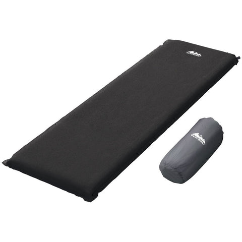 Inflatable Mattresses & Airbeds Weisshorn Self Inflating Mattress Camping Sleeping Air Bed Pad Single Black