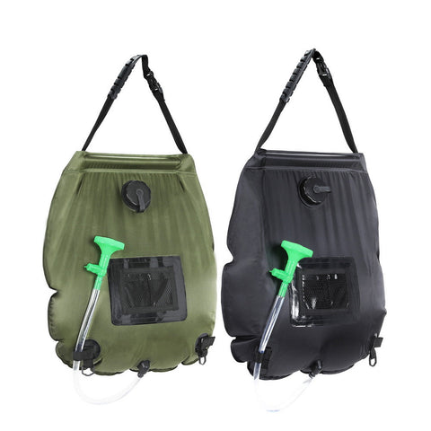 Portable Showers & Accessories Weisshorn Camping Shower Bag 20L Set Of Portable Green Black