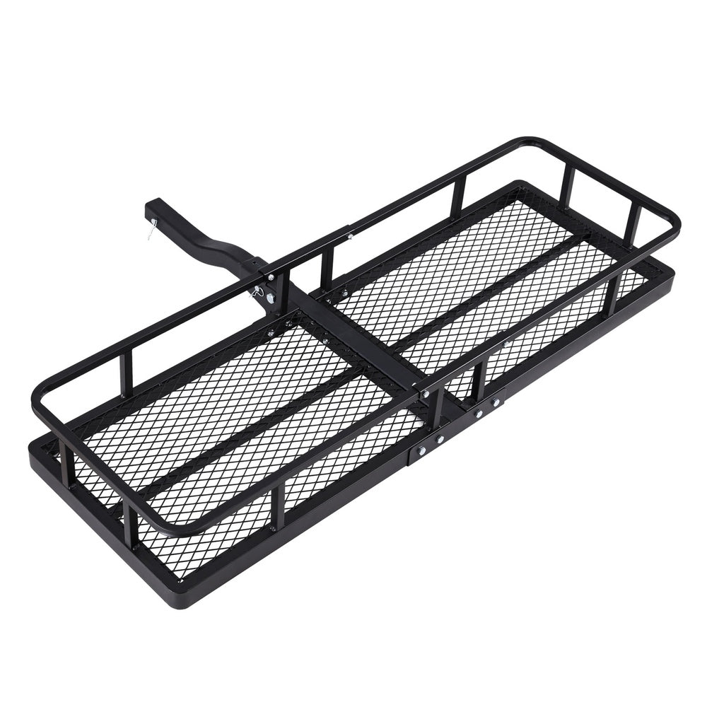 Roof Racks Giantz Universal Car Roof Rack Foldable Hitch Basket Cargo Carrier 152Cm Black