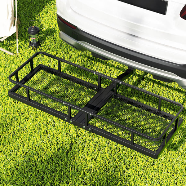 Roof Racks Giantz Universal Car Roof Rack Foldable Hitch Basket Cargo Carrier 152Cm Black