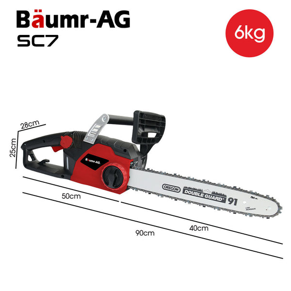 Chainsaw Parts Baumr Ag 2400W Electric Chainsaw 16 Inch Oregon Bar And