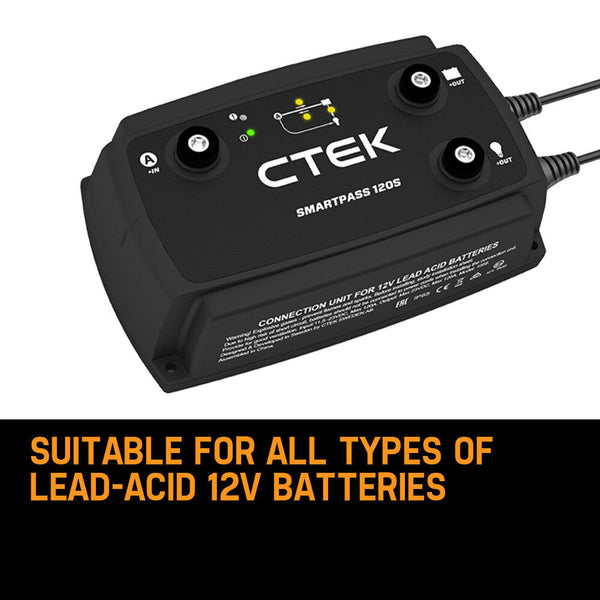 Jump Starters Ctek Smartpass 120S Power Management System 120A With Battery Starter Function For And Service Batteries Alternator Compatible