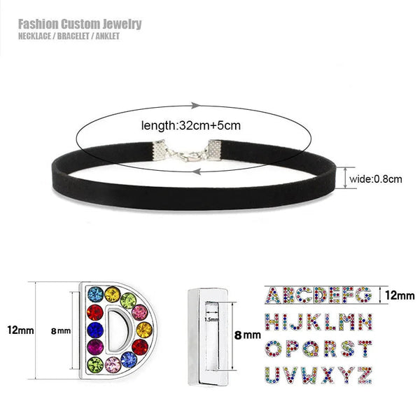 Necklaces & Pendants Colorful Letters Daddys Girl Choker Necklace Custom Collar Fashion Jewellery