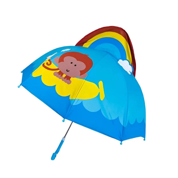 Umbrellas Cute Cartoon Children Umbrella Long Handled 3D Ear Modeling For Boys And Girls