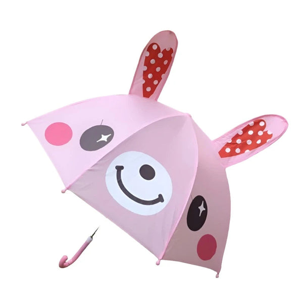 Umbrellas Cute Cartoon Children Umbrella Long Handled 3D Ear Modeling For Boys And Girls