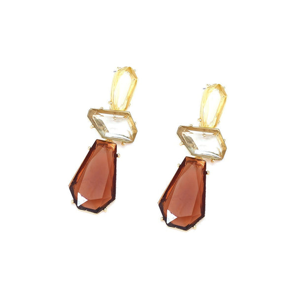 Earrings Retro Style Transparent Resin Irregular Geometric Women Jewelry