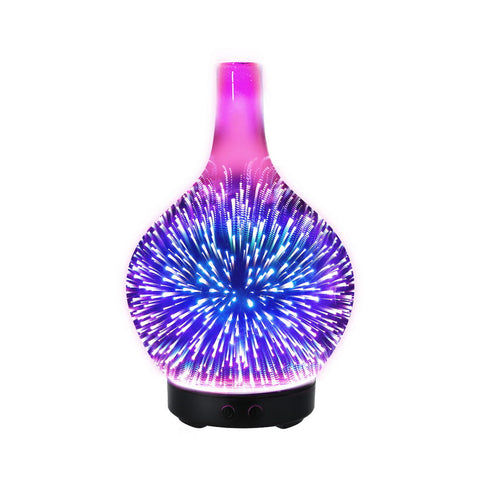 Diffusers Devanti Ultrasonic Aroma Aromatherapy Diffuser 3D Light Oil Firework Humidifier