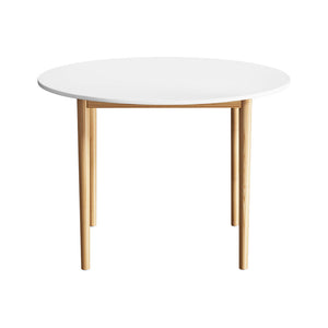 Dining Tables Artiss Dining Table Round White 108Cm Diameter Demi