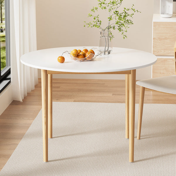 Dining Tables Artiss Dining Table Round White 108Cm Diameter Demi