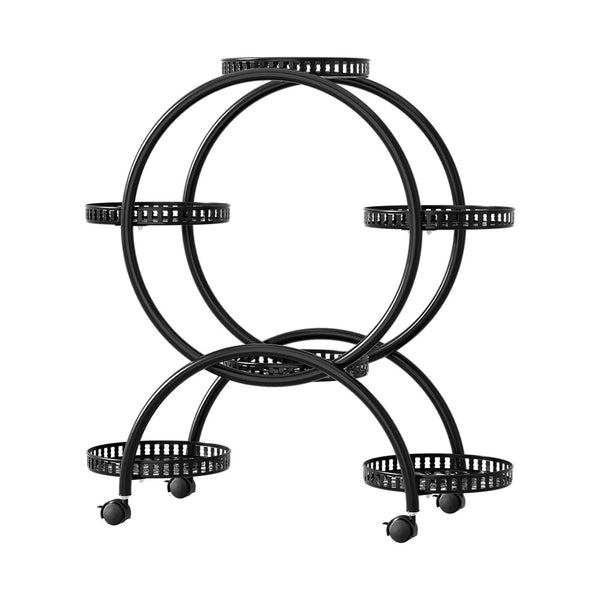 Plant Stands Artiss Plant Stand 6 Tier Metal Flower Pot Rack Wheels