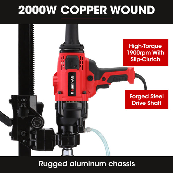 Drills Baumr Ag 2000W 160Mm Handheld Concrete Core Drill With Rig Stand