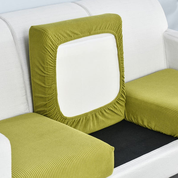 Slipcovers Sofa Cover Green Polyester Thick Stretchable Cushion For Living Room