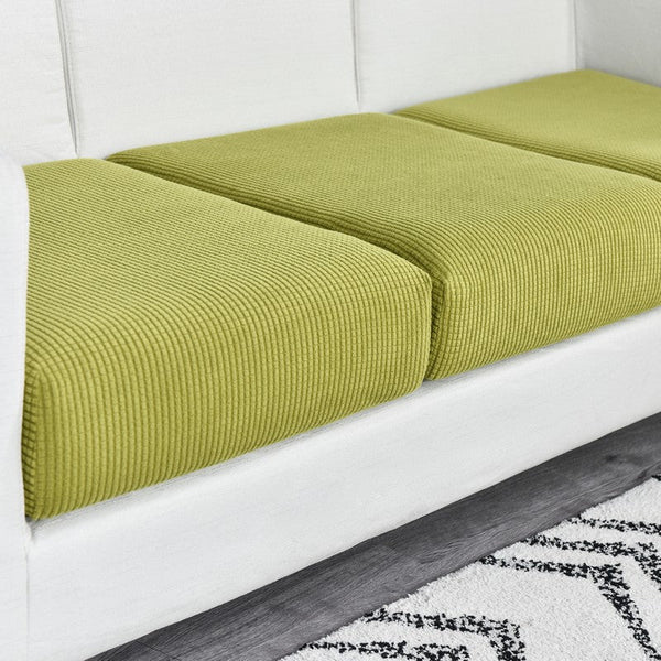 Slipcovers Sofa Cover Green Polyester Thick Stretchable Cushion For Living Room