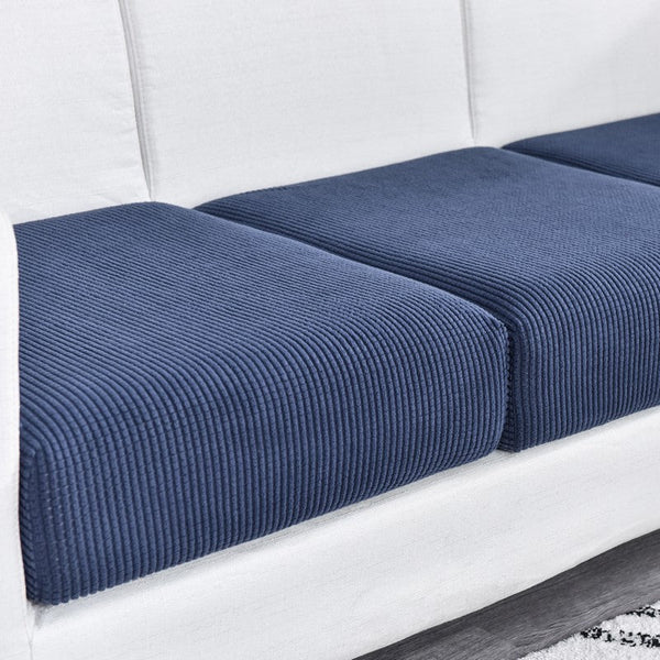 Slipcovers Sofa Cover Navy Polyester Thick Stretchable Cushion For Living Room