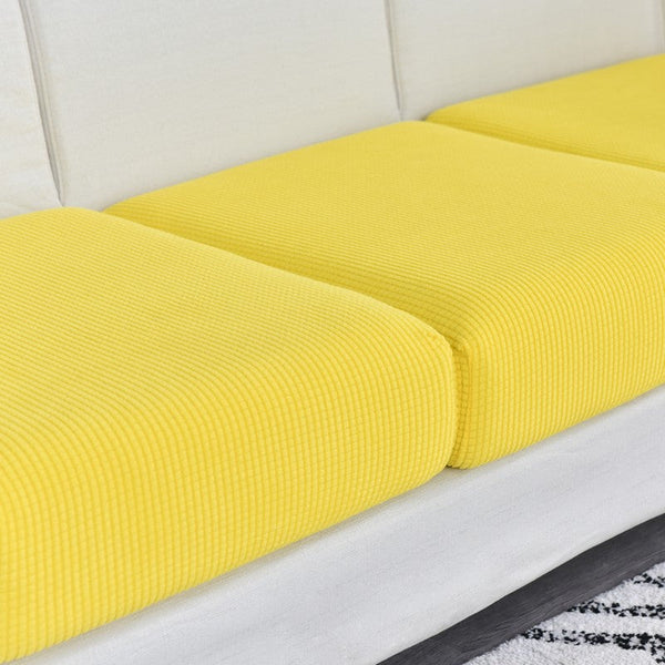 Slipcovers Sofa Cover Yellow Polyester Thick Stretchable Cushion For Living Room