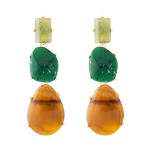 Earrings Women Special Shaped Geometric Multi Layered Exaggerated Resin Lady