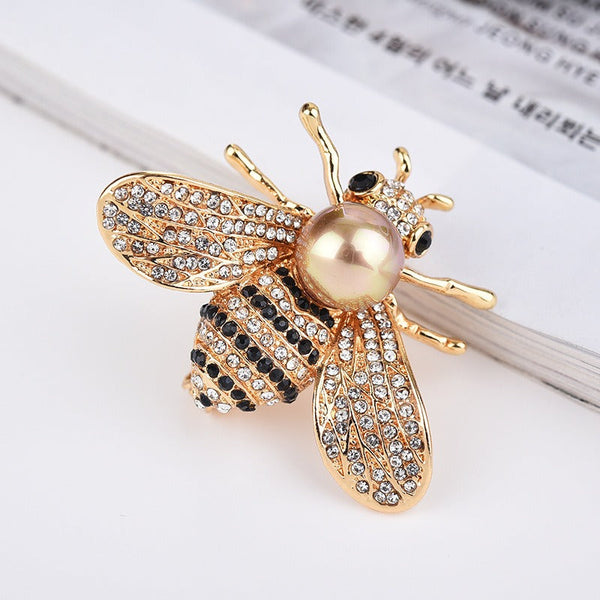 Brooches Animal Bee Brooch Pin Accessories Alloy With Diamond Inlay