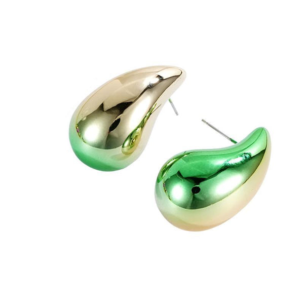 Earrings Gradient Colour Hollow Water Drop For Women Fashion Jewellery Accessories