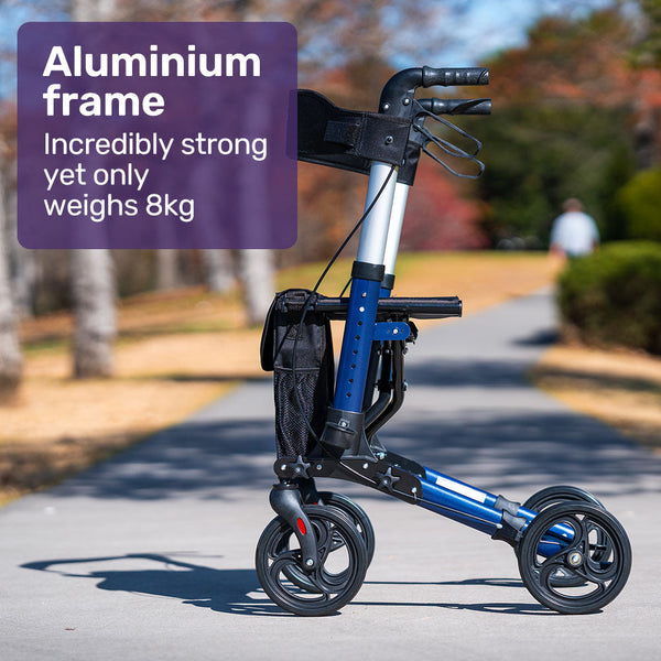 Walkers & Canes Equipmed Easystride Quick Fold Aluminium Rollator Blue