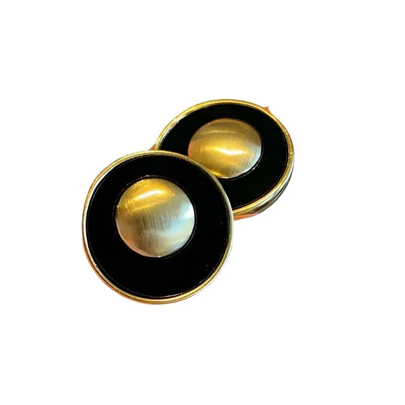 Earrings Brushed Black , Fashionable Retro Hong Kong High End Simple