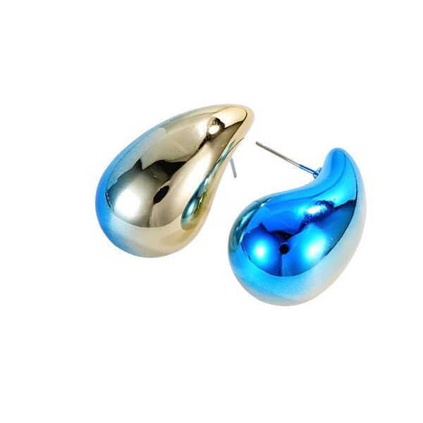 Earrings Gradient Colour Hollow Water Drop For Women Fashion Jewellery Accessories