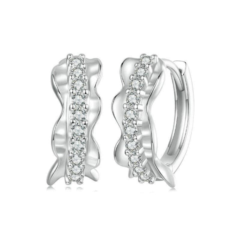 Earrings Silver Charm Romantic Lace Ear Buckle S925 Pure For Girls