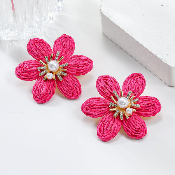 Earrings Women Ladies Party Accessories Flower Stud Fashion Jewellery