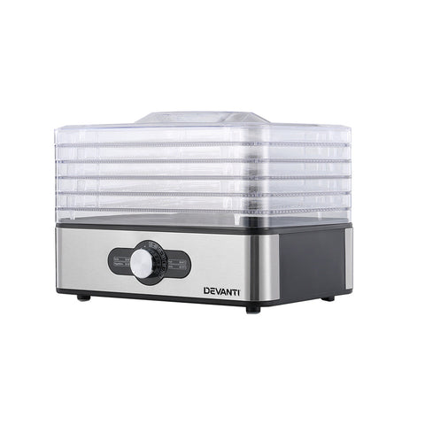 Dehydrators Devanti 5 Trays Food Dehydrator Stainless Steel