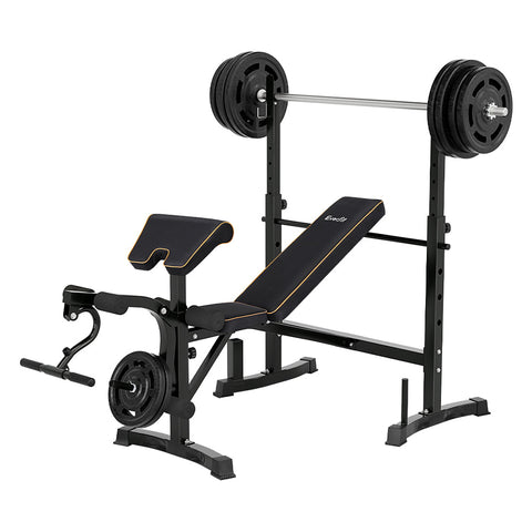 Weights Benches Everfit Weight Bench 10 In Press Home Gym Station 330Kg Capacity