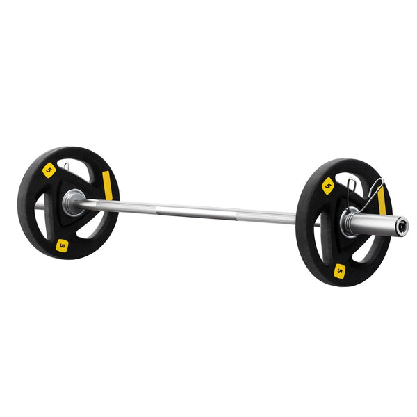 Barbells & Attachments Everfit Barbells Set 16Kg 120Cm Dumbbells Plate Weight Lifting Home Gym