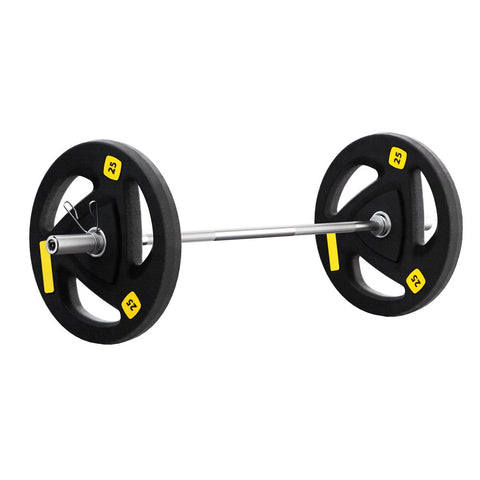 Barbells & Attachments Everfit Barbells Set 56Kg 120Cm Dumbbells Plate Weight Lifting Home Gym