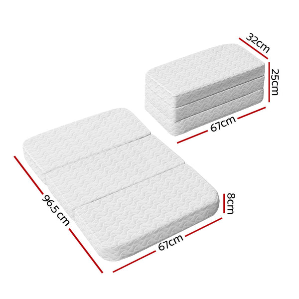 Mattresses Giselle Bedding Foldable Mattress Folding Foam Cot Cool Gel