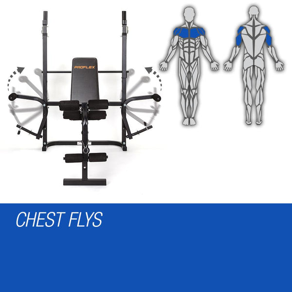 Home Gyms Proflex 7 In 1 Weight Bench Multi Station Home Gym B300